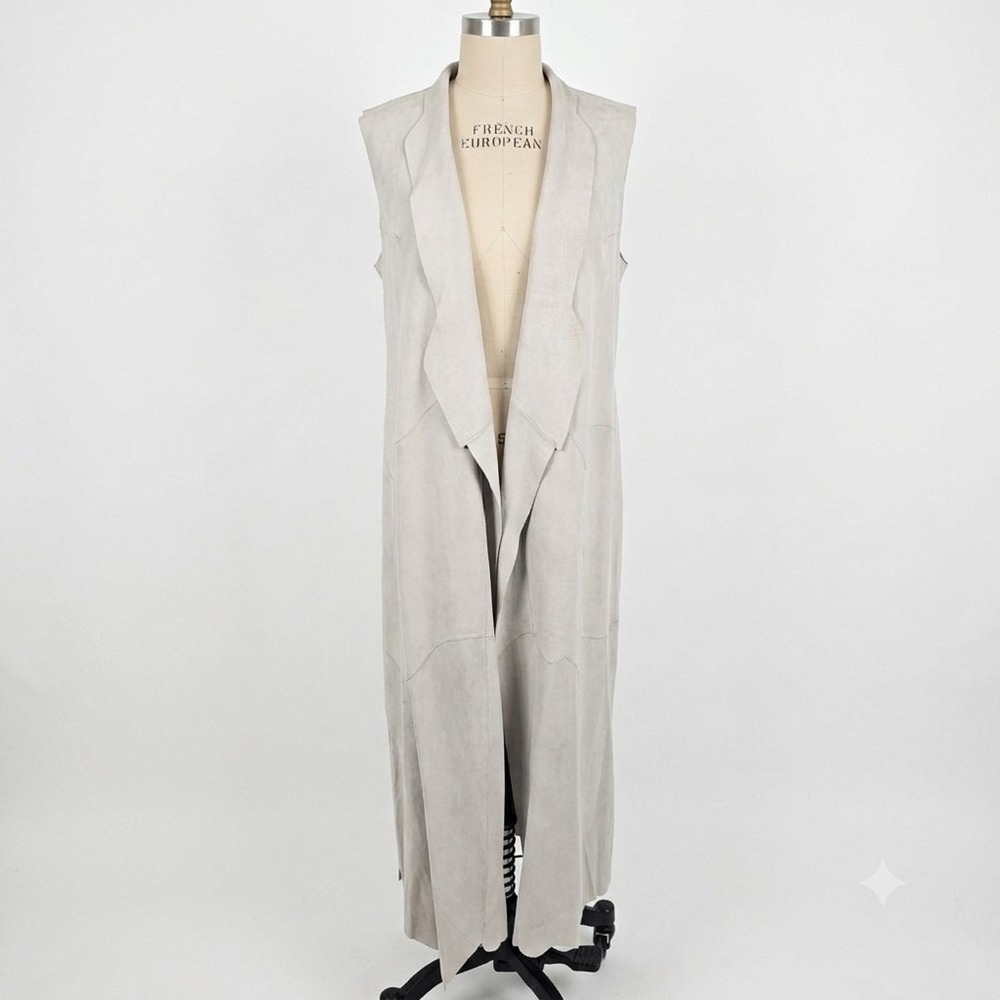 Jakett Etc. New York Joni 100% Leather Long Vest NWT Women' Large Anthropologie